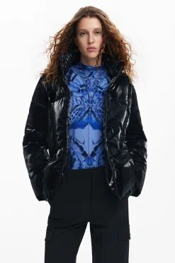 Abrigos Y Chaquetas-Desigual Abrigo acolchado capucha