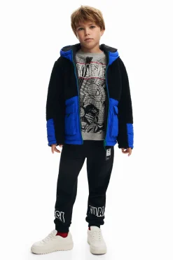 Abrigos Y Chaquetas-Desigual Abrigo acolchado combinado