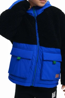 Abrigos Y Chaquetas-Desigual Abrigo acolchado combinado