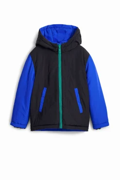Abrigos Y Chaquetas-Desigual Abrigo acolchado combinado