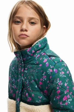 Abrigos Y Chaquetas-Desigual Abrigo acolchado combinado