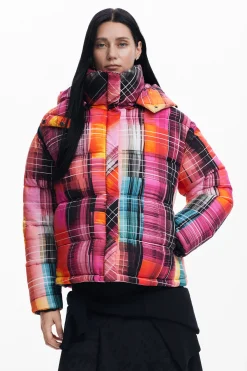 Abrigos Y Chaquetas-Desigual Abrigo acolchado cuadros