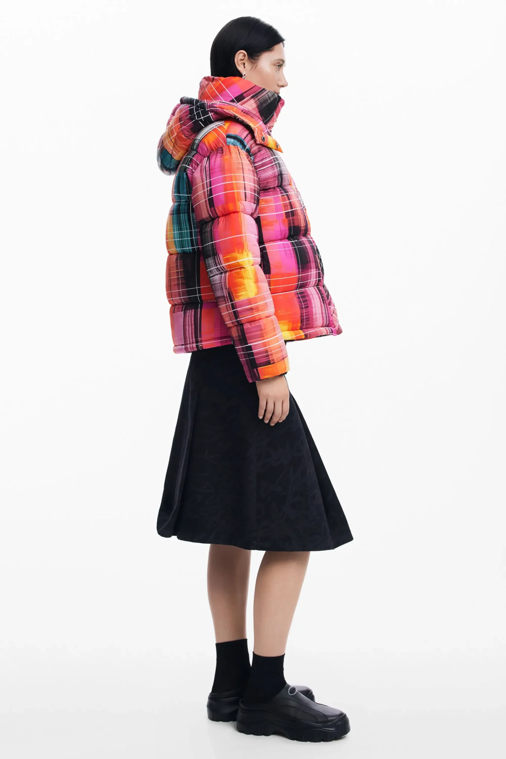 Abrigos Y Chaquetas-Desigual Abrigo acolchado cuadros