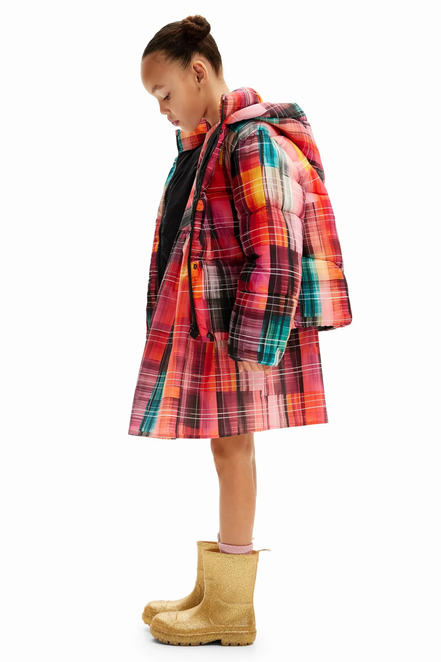 Abrigos Y Chaquetas-Desigual Abrigo acolchado estampado