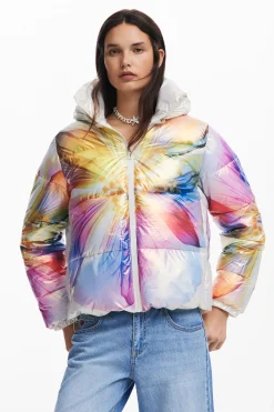 Abrigos Y Chaquetas-Desigual Abrigo acolchado flor