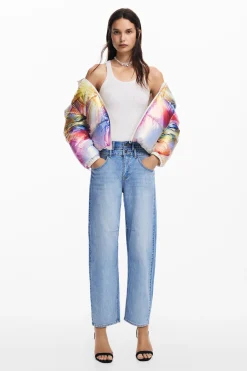 Abrigos Y Chaquetas-Desigual Abrigo acolchado flor