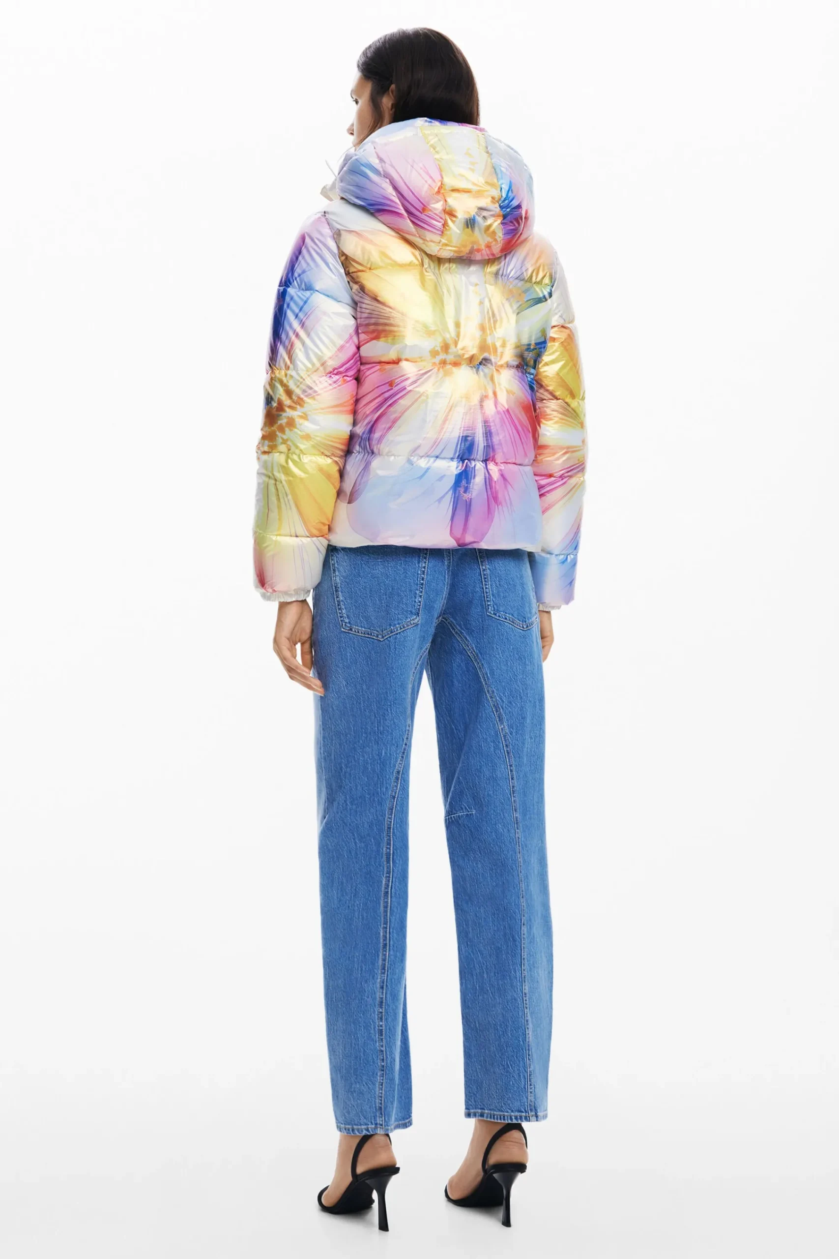 Abrigos Y Chaquetas-Desigual Abrigo acolchado flor