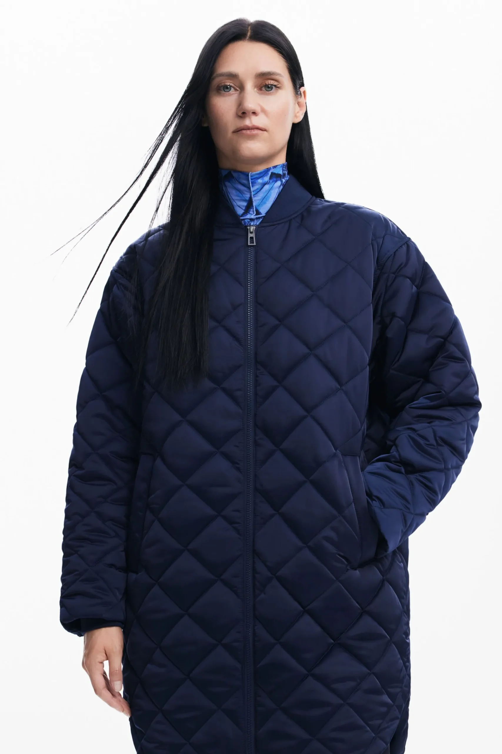Abrigos Y Chaquetas-Desigual Abrigo acolchado largo