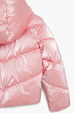 Abrigos Y Chaquetas-Desigual Abrigo acolchado metalizado capucha