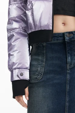 Abrigos Y Chaquetas-Desigual Abrigo acolchado metalizado