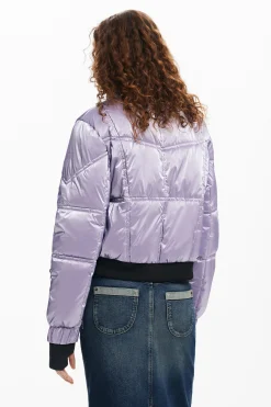 Abrigos Y Chaquetas-Desigual Abrigo acolchado metalizado