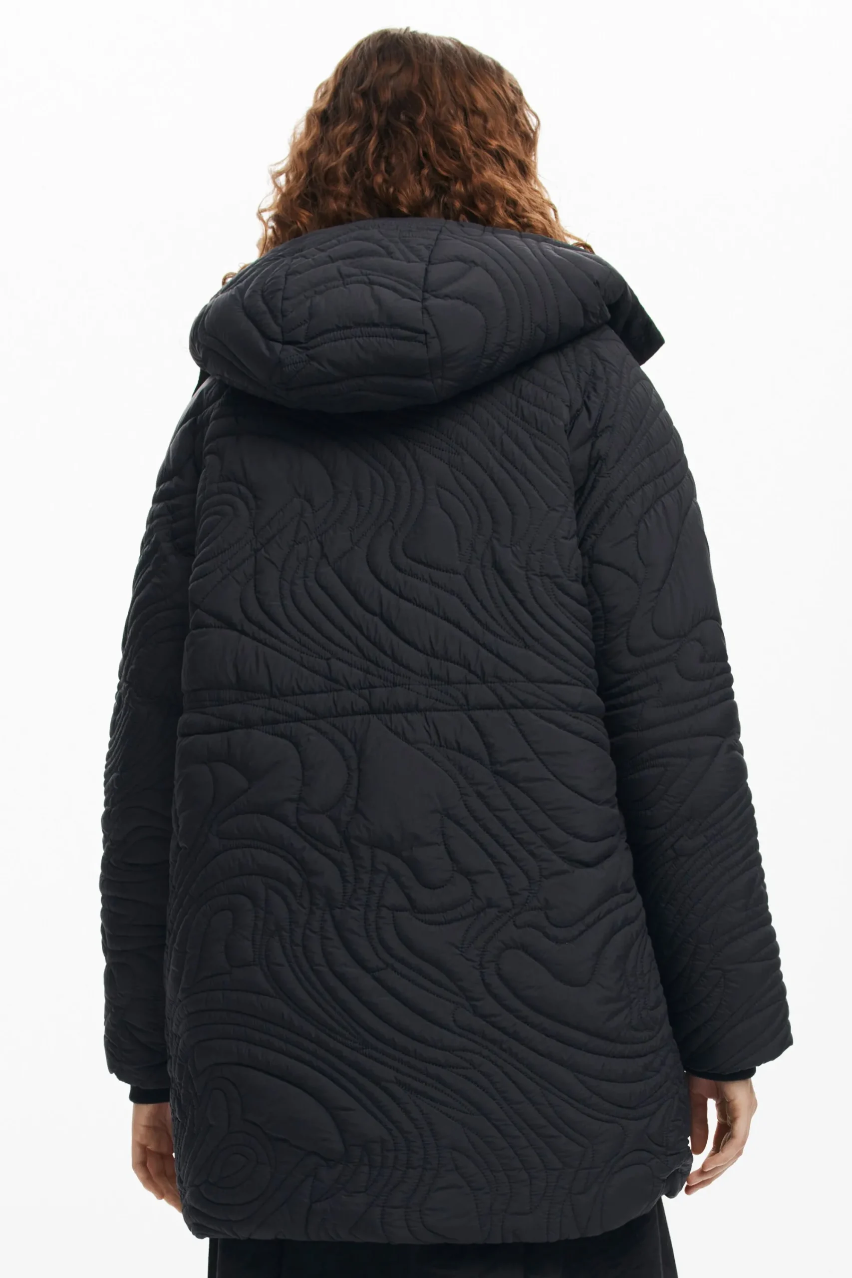 Abrigos Y Chaquetas-Desigual Abrigo acolchado textura