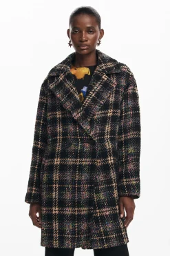 Abrigos Y Chaquetas-Desigual Abrigo corto cuadros