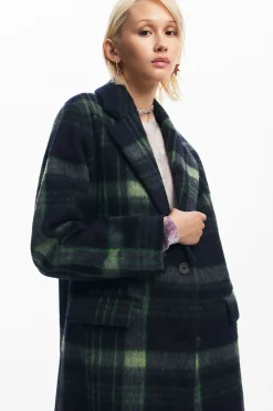 Abrigos Y Chaquetas-Desigual Abrigo largo cuadros