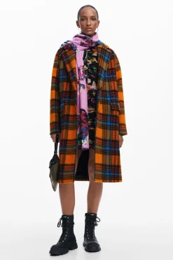Abrigos Y Chaquetas-Desigual Abrigo largo cuadros