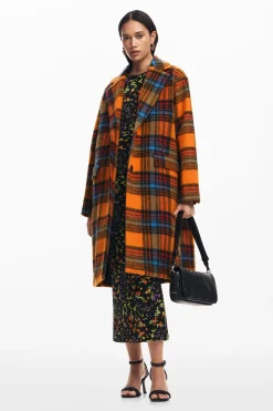 Abrigos Y Chaquetas-Desigual Abrigo largo cuadros