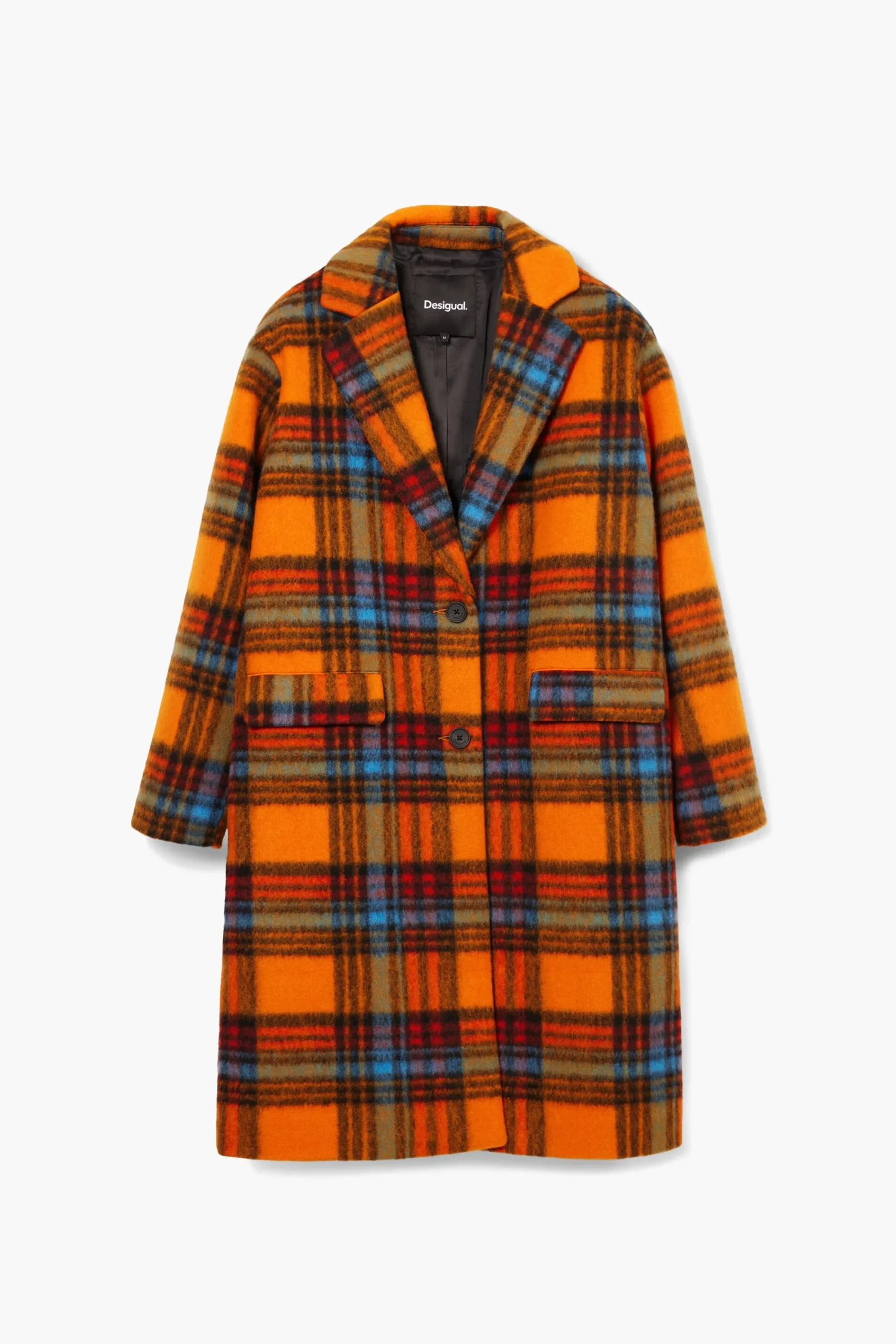 Abrigos Y Chaquetas-Desigual Abrigo largo cuadros