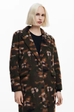 Abrigos Y Chaquetas-Desigual Abrigo largo estampado