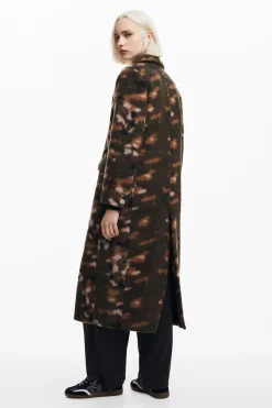 Abrigos Y Chaquetas-Desigual Abrigo largo estampado