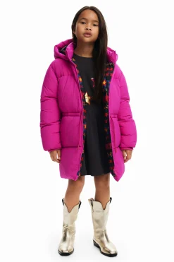 Abrigos Y Chaquetas-Desigual Abrigo largo gran capucha bolsillos