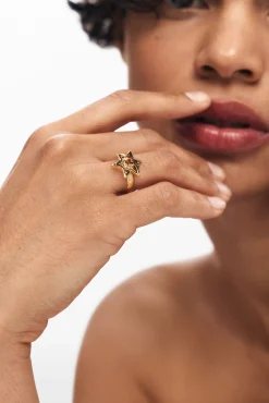 Joyería-Desigual Anillo con centro de estrella Zalio