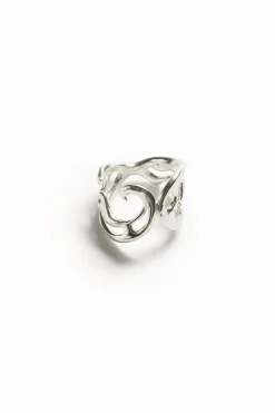 Joyería-Desigual Anillo formas orgánicas baño plata Zalio
