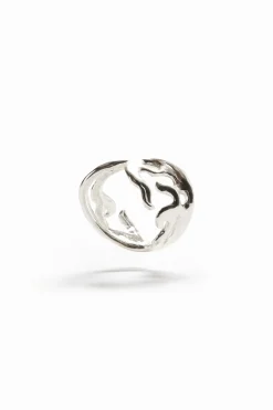 Joyería-Desigual Anillo formas orgánicas baño plata Zalio