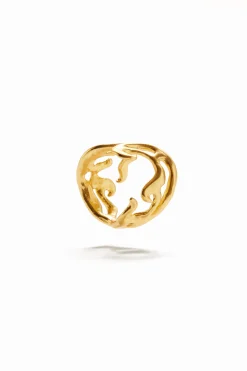 Joyería-Desigual Anillo formas orgánicas baño oro Zalio