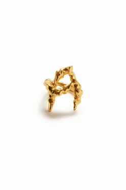 Joyería-Desigual Anillo letra A baño oro Zalio