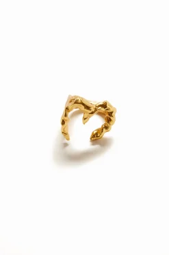 Joyería-Desigual Anillo letra M baño oro Zalio