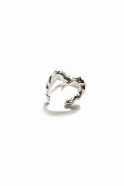 Joyería-Desigual Anillo letra M baño plata Zalio