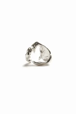 Joyería-Desigual Anillo letra M baño plata Zalio