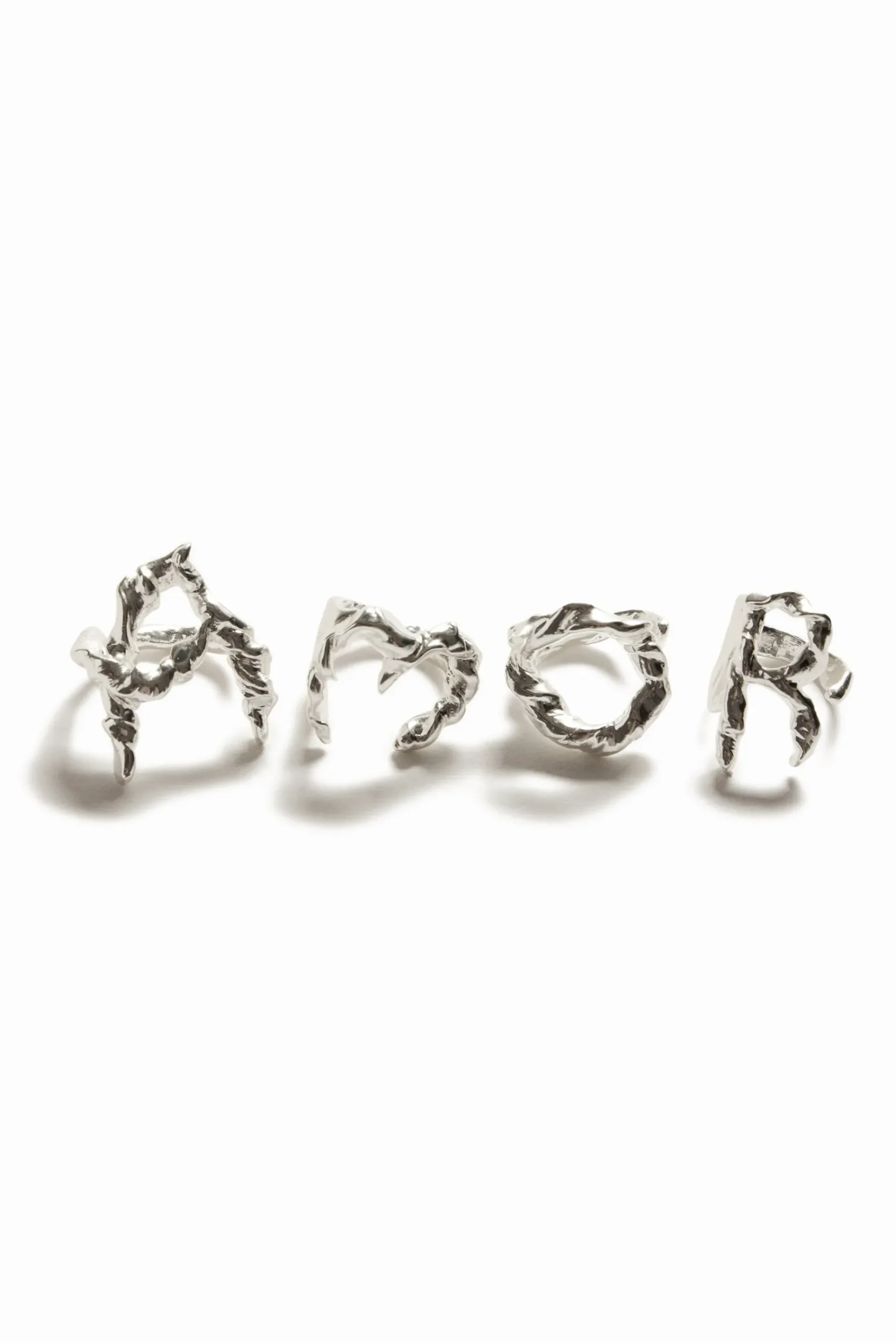 Joyería-Desigual Anillo letra M baño plata Zalio