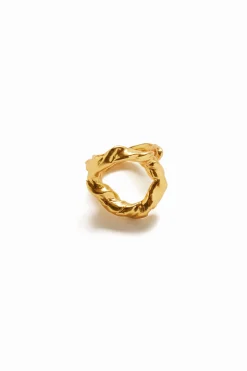 Joyería-Desigual Anillo letra O baño oro Zalio