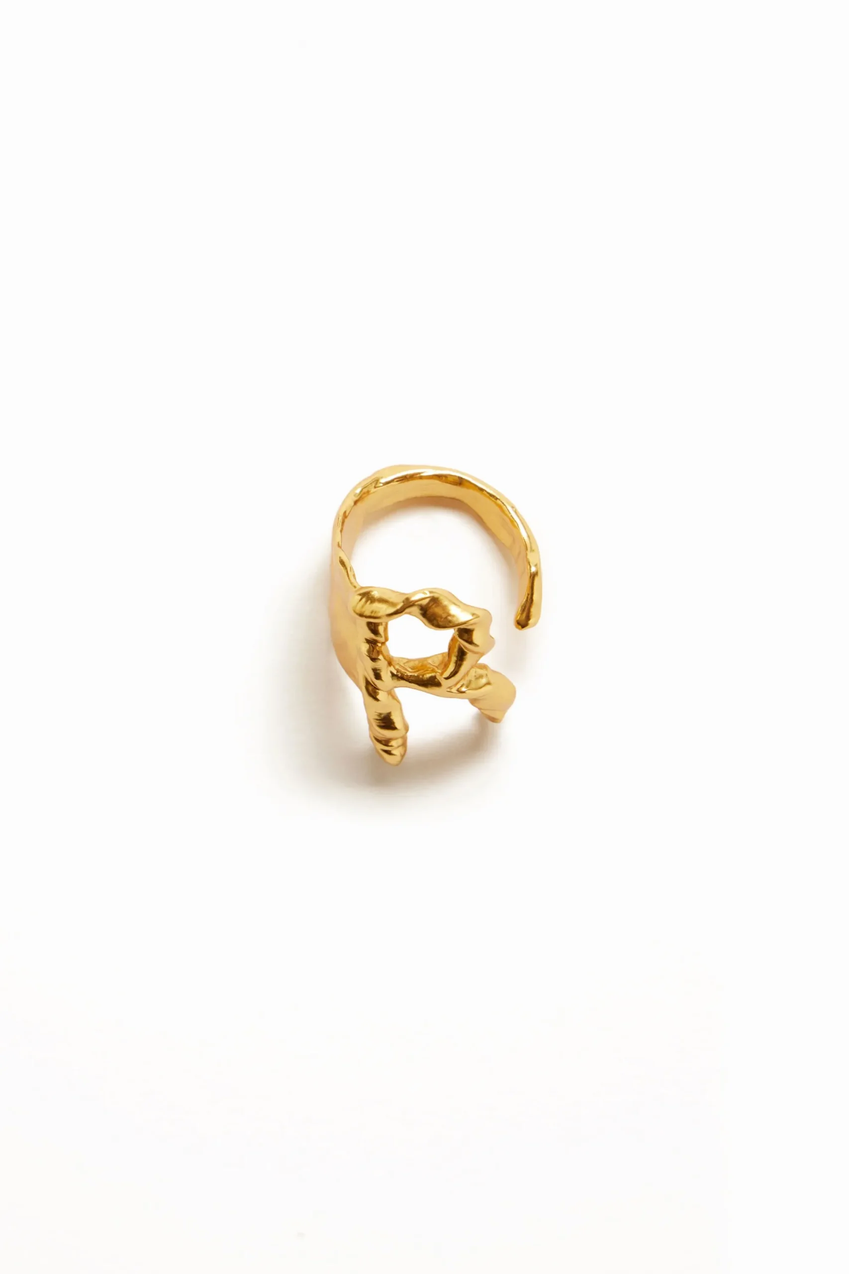 Joyería-Desigual Anillo letra R baño oro Zalio
