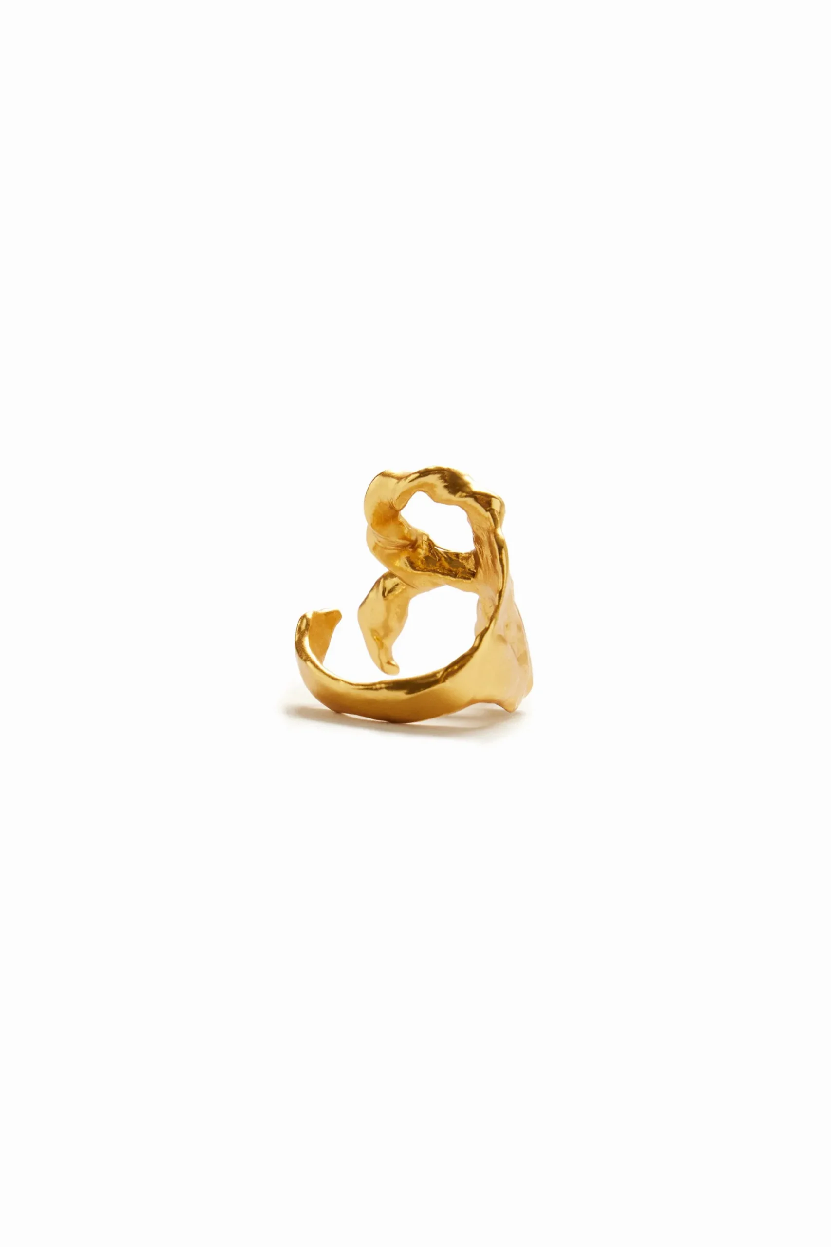 Joyería-Desigual Anillo letra R baño oro Zalio