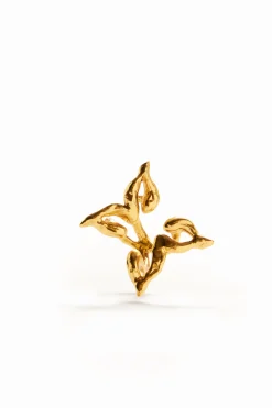 Joyería-Desigual Anillo mariposa baño oro Zalio