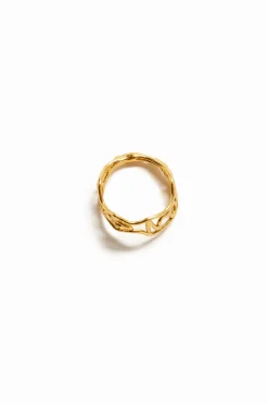 Joyería-Desigual Anillo mensaje baño oro Zalio