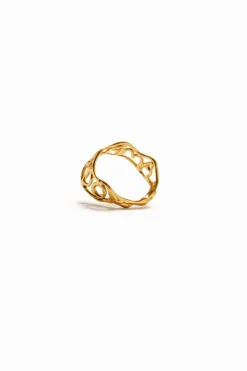 Joyería-Desigual Anillo mensaje baño oro Zalio