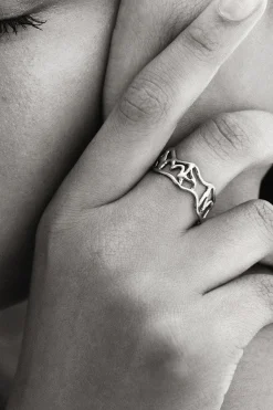 Joyería-Desigual Anillo mensaje baño plata Zalio