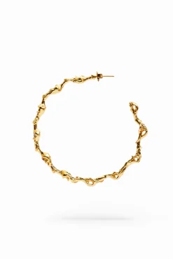 Joyería-Desigual Aros XL baño oro Zalio