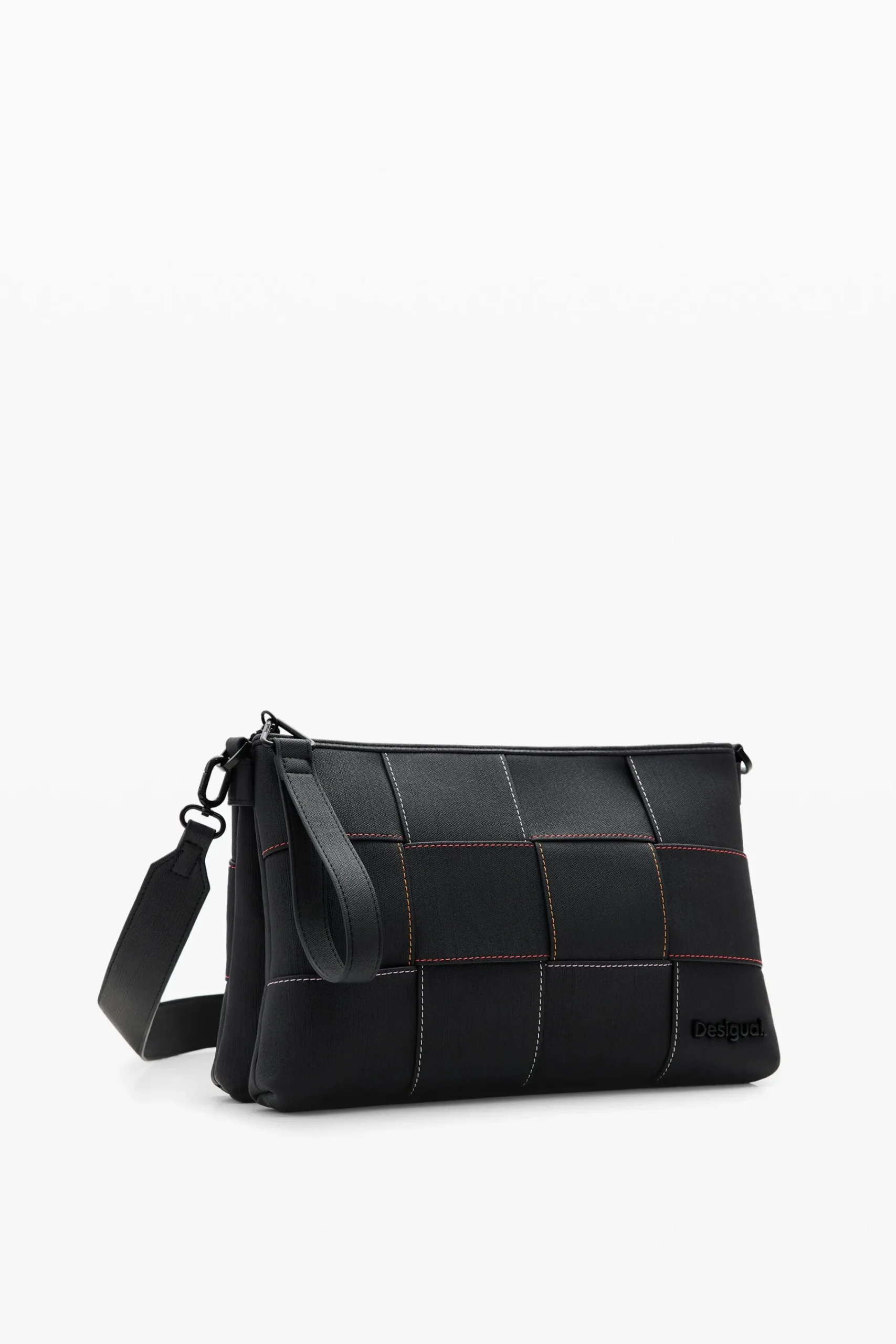 Bolsos|Bolsos Bandolera-Desigual Bandolera M trenzado pespuntes