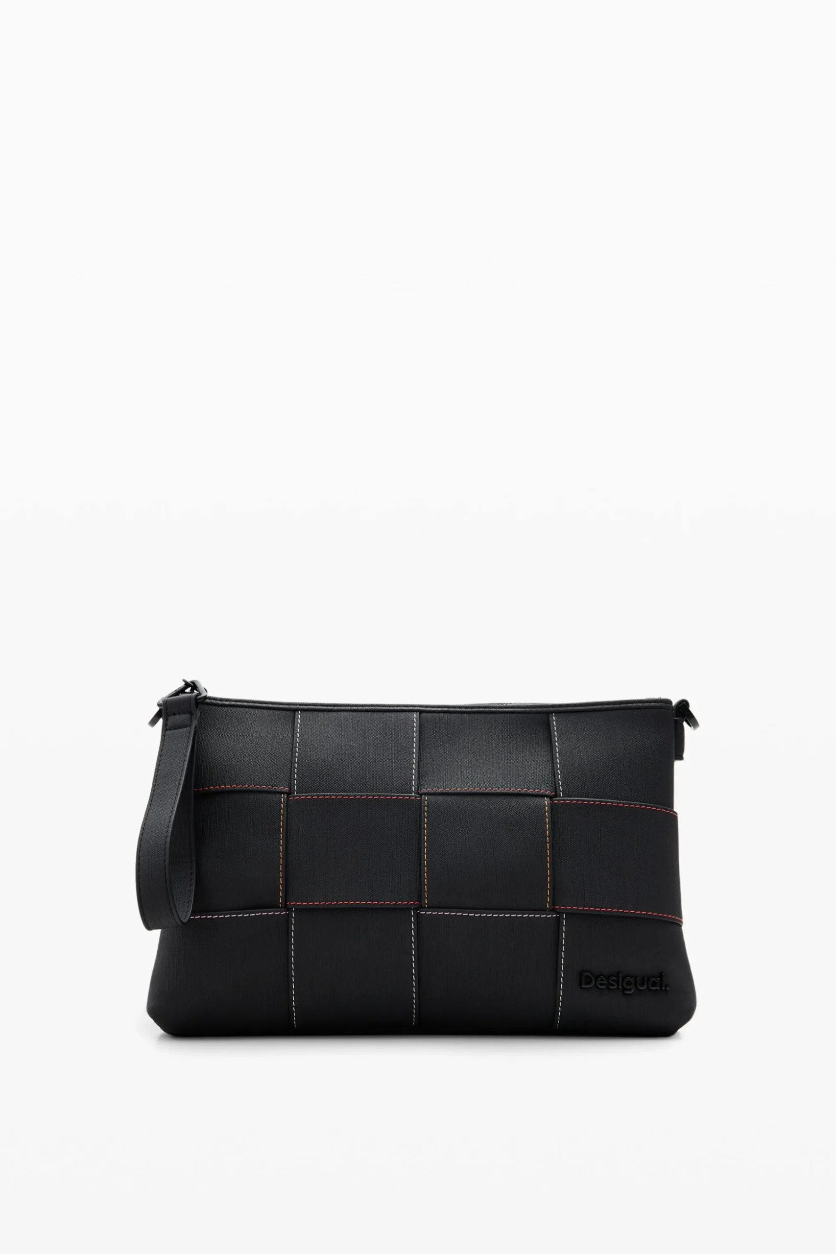 Bolsos|Bolsos Bandolera-Desigual Bandolera M trenzado pespuntes