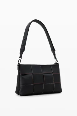 Bolsos|Bolsos Bandolera-Desigual Bandolera M trenzado pespuntes