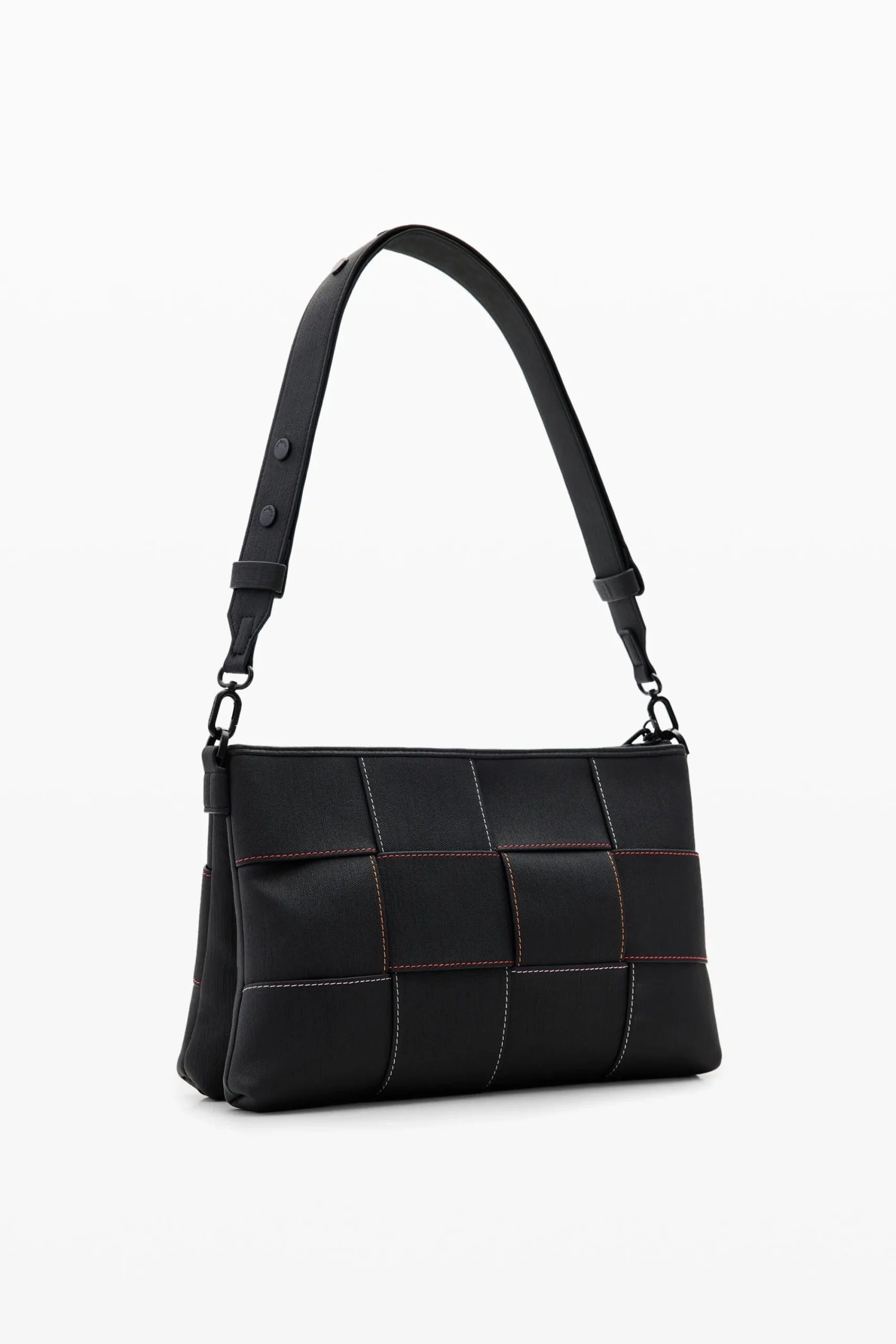 Bolsos|Bolsos Bandolera-Desigual Bandolera M trenzado pespuntes