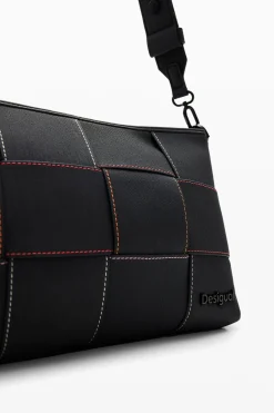 Bolsos|Bolsos Bandolera-Desigual Bandolera M trenzado pespuntes