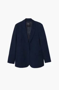 Abrigos Y Chaquetas-Desigual Blazer bordado flores