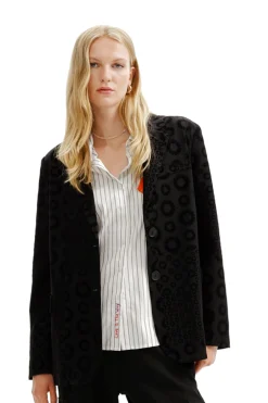Abrigos Y Chaquetas-Desigual Blazer flocado geométrico