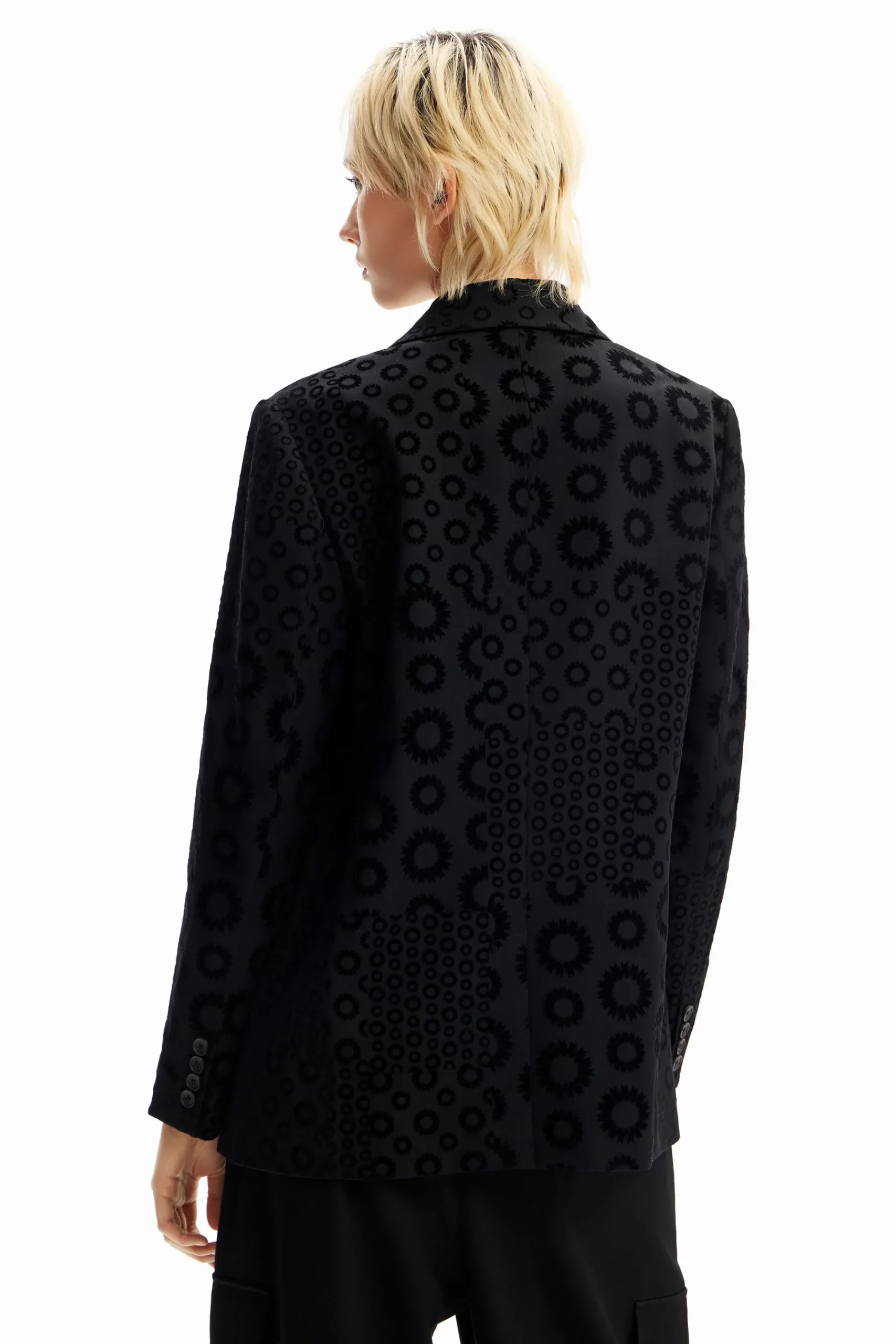 Abrigos Y Chaquetas-Desigual Blazer flocado geométrico