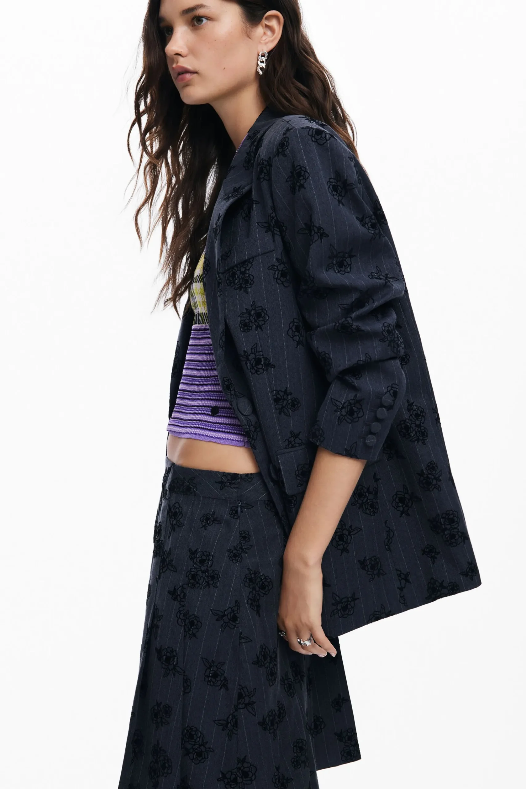 Abrigos Y Chaquetas-Desigual Blazer flores